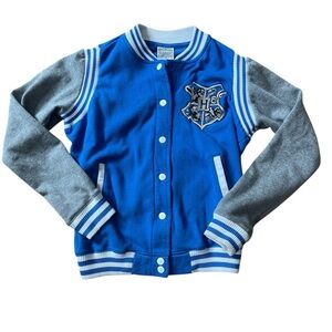 Ravenclaw Hogwarts Blue and Gray Kids Varsity Jacket